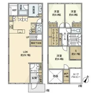 愛知県日進市赤池南1【一戸建】の間取り
