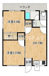 コーポそら【1階】の間取り