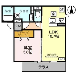 D-ROOM盛岡本宮 A棟【2階】の間取り