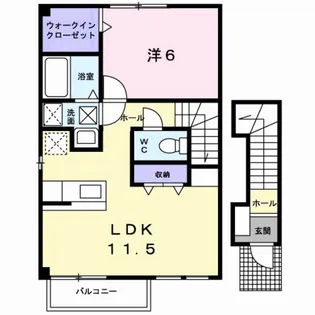グレンツェントA【2階】の間取り