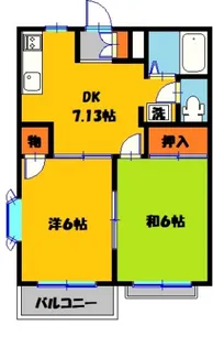 コーポサンフレッチェ【2階】の間取り