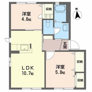 徳島県板野郡上板町西分字法師窪【アパート】の間取り
