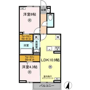 ロイヤルタウン上峰 B【1階】の間取り