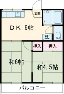 第二タウンコーポ浅田【2階】の間取り