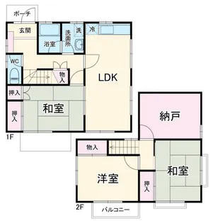 千葉県野田市春日町【一戸建】の間取り