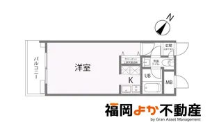 ラフィネスクロスロード博多ステーション【7階】の間取り