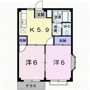 香川県高松市上天神町【アパート】の間取り