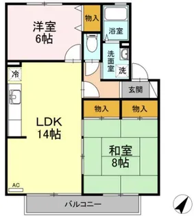 広島県広島市佐伯区利松1【アパート】の間取り