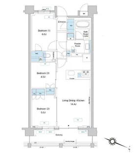 プレディアコート鷺沼【1階】の間取り