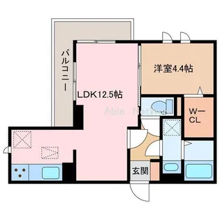 アサヒパレス久保田A【3階】の間取り