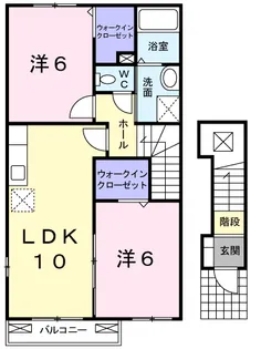 広島県江田島市能美町中町【アパート】の間取り
