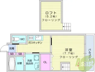 ブランニュー1番館【2階】の間取り