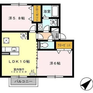 Trois Jours I【1階】の間取り
