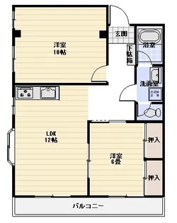 石島城山マンション(平字旧城跡)【1階】の間取り