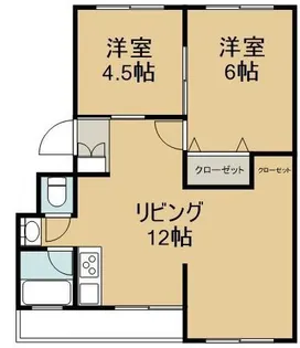 湯川ハイツ【4階】の間取り