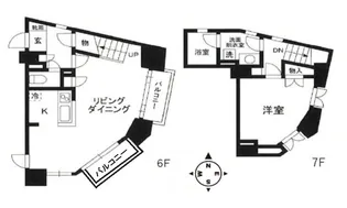 麻布十番ハイツ【6階】の間取り
