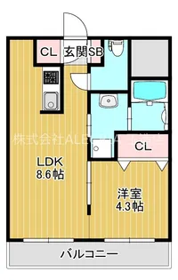 大阪府大阪市東成区大今里西1【マンション】の間取り