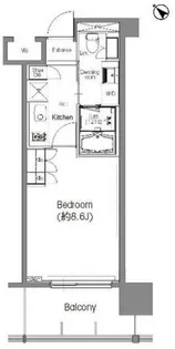 BPRレジデンス三田伊皿子坂【8階】の間取り