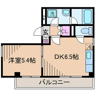 神奈川県川崎市中原区苅宿【マンション】の間取り