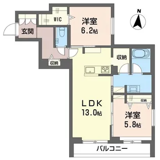 ティエリテ【2階】の間取り