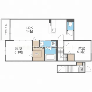 アーサー住之江の間取り