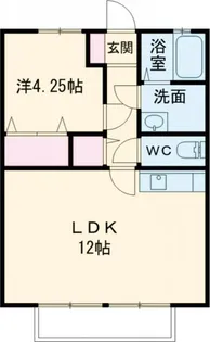 三船ハイツB【2階】の間取り