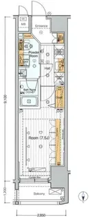 1Kの間取り画像