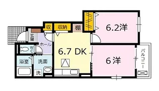 広島県広島市安佐北区可部東4【アパート】の間取り