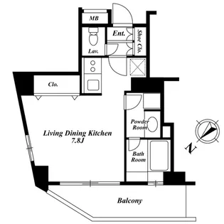 セントラルクリブ六本木3【4階】の間取り