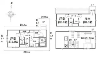 東京都大田区蒲田本町1【一戸建】の間取り