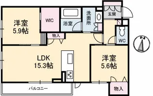ル クレール【2階】の間取り