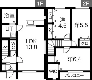 神奈川県大和市福田【アパート】の間取り