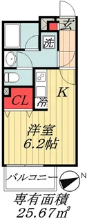 千葉県市川市田尻5【マンション】の間取り
