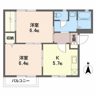 エクセルシャルム A【2階】の間取り
