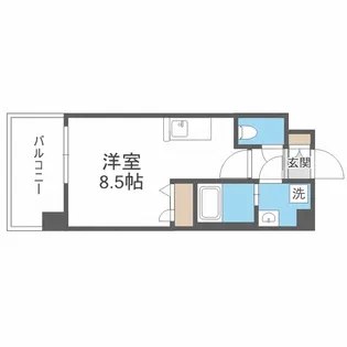 エンクレスト天神LIFE【5階】の間取り