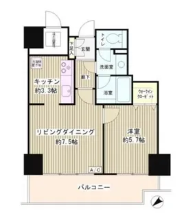 トレステージ目黒【8階】の間取り