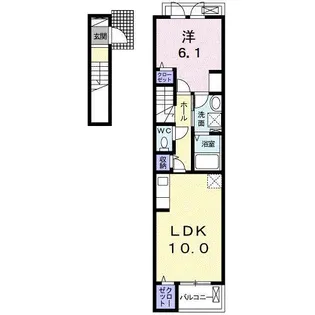 カメリアB【2階】の間取り