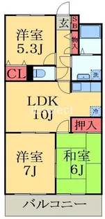 エメロード長沼【4階】の間取り
