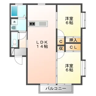 第3石南荘【2階】の間取り