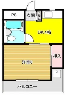 大嶽マンション【1階】の間取り