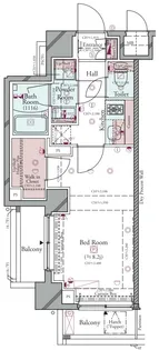 コンシェリア門前仲町 AQUA VERT【6階】の間取り