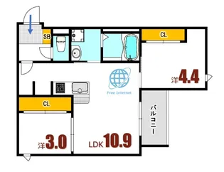 REGALEST-F矢野駅前【1階】の間取り