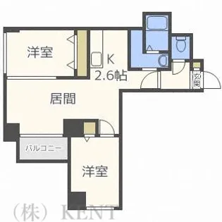 東十字街マンション【3階】の間取り