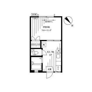 東京都豊島区駒込4【アパート】の間取り