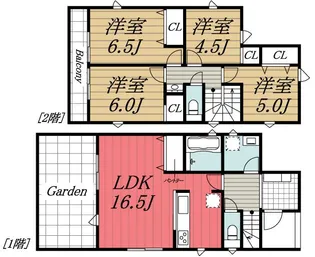 千葉県千葉市若葉区大宮台5【一戸建】の間取り