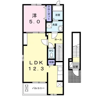 ラ・エルヴィータ【2階】の間取り