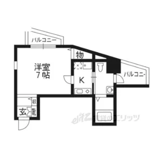 クレストコート二条城北【4階】の間取り
