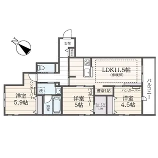 東京都世田谷区深沢5【マンション】の間取り