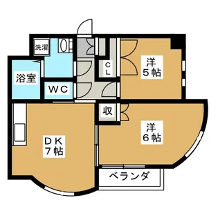 メゾンドリプレット【5階】の間取り