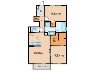 フルール【1階】の間取り